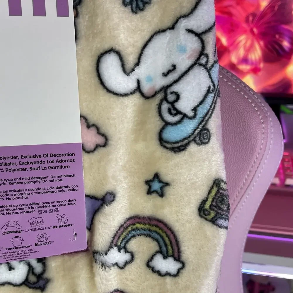 Hello Kitty & Friends Throw Blanket 60”x70” My Melody 2024 Sanrio Cloud Soft
